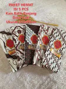 PAKET HEMAT ISI 5 PCS KAIN BATIK DINAR HADI PUTIH