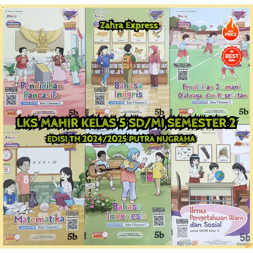 [PN.5B.24/25] LKS MAHIR KELAS 5 SD/MI SEMESTER 2 KURIKULUM MERDEKA EDISI TH 2024/2025 PUTRA NUGRAHA ORIGINAL GRATIS ONGKIR