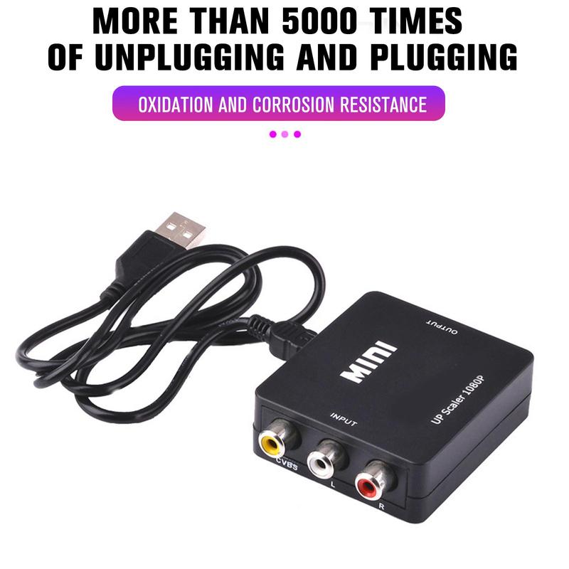 Product Introduction of Bộ chuyển đổi AV sang HDMI, 1 bộ, Hỗ trợ đầu ra độ nét cao 1080p hoặc 720p, Không cần cài đặt trình điều khiển, Cầm Tay, linh hoạt, cắm và chạy Phụ Kiện 109
