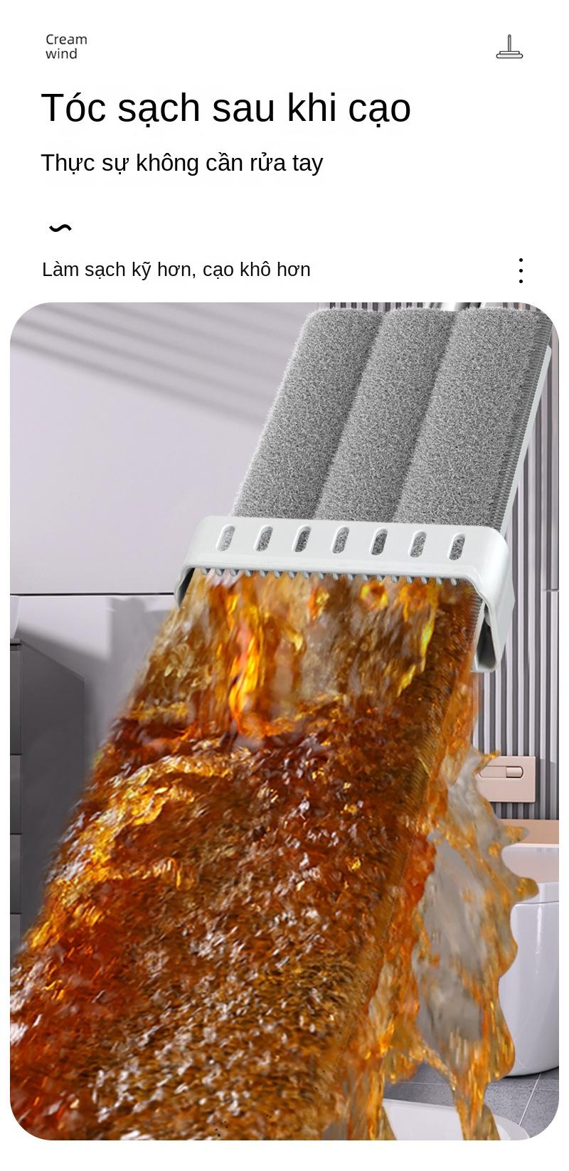 Product Introduction of Cây Lau Nhà Nhà, Tay Lười Mới, Xoay, Thấm Hút, Thích Hợp Cho Sàn Ướt Và Khô, Có Thể Thay Thế, Rửa Tay Miễn Phí Lau Sàn cayla  umini 1