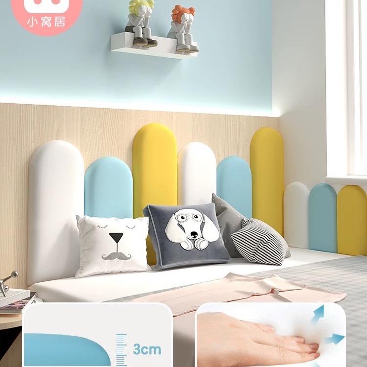 20cm*40 tấm đệm ốp tựa đầu giường bo tròn đầu chống va đập cho bé 3