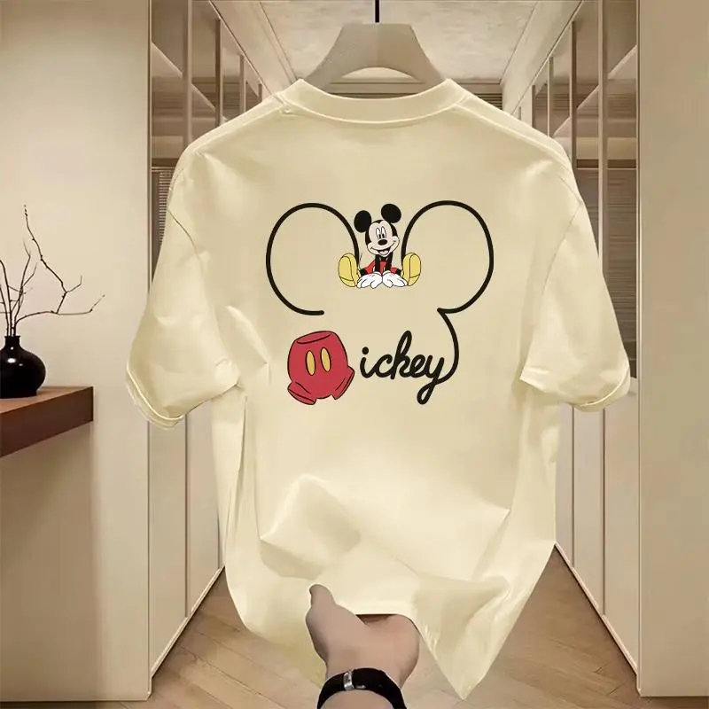Mickey Printed Fashion Casual Cotton Top Loose Unisex T-Shirt boxy  shirt oversized  shirt  men