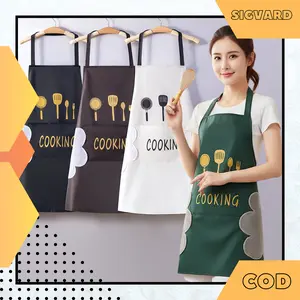 SIGVARDSTORE Celemek Dapur Apron Masak Cooking Waterproof Anti Air Noda Minyak Bahan Premium CLM01