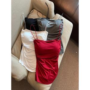 เสื้อชั้นในสตรี, ชุดฤดูร้อน, บราในตัว, สไตล์สาวฮอตเซ็กซี่, เสื้อเกาะสายอินเทรนด์, พร้อมแผ่นรองหน้าอก, เหมาะสำหรับด้านในและสวมใส่ภายนอกได้