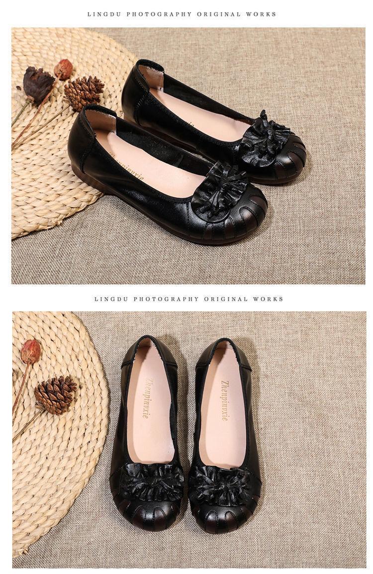 Product Introduction of Giày Lười Cho Mẹ Gommino, Da Thật, Đế Mềm, Thích Hợp Cho Mùa Lò Xo Và Mùa Thu, Giày Mũi Thấp Phẳng Đầu Tròn Gót Bê, Dành Cho Nữ, Hàng Mới Về Năm 2023 Shoes 7