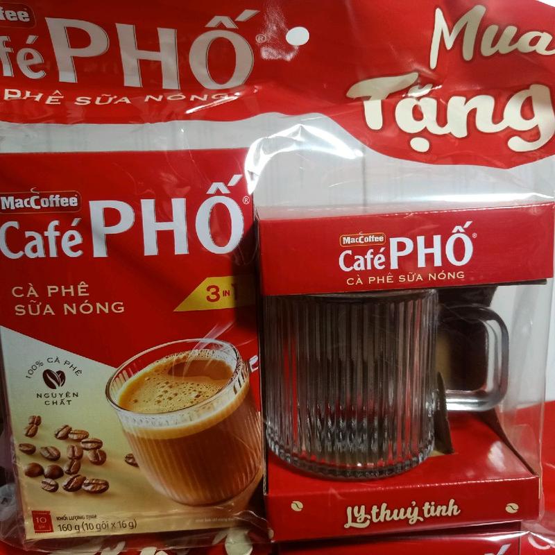 Combo 3 hộp cafe Phố- Cafe Sữa Nóng Tặng 3 Ly Thủy Tinh rộng ( đựng vừa hộp sữa ngôi sao phương nam  giấy 380g) 4