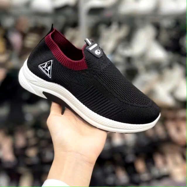 Giày lười nữ cổ chun co giãn,  đế kếp chống trơn trượt, êm chân thoáng khí Sneaker Shoes Women 3