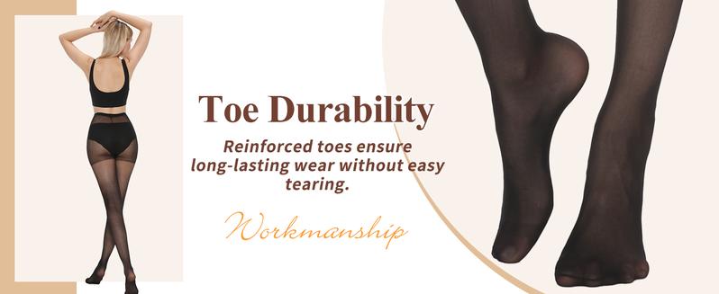 Product Introduction of black tights nude tights 6 Pairs Pantyhose for Women 20 Denier High Waist Sheer Tights 4