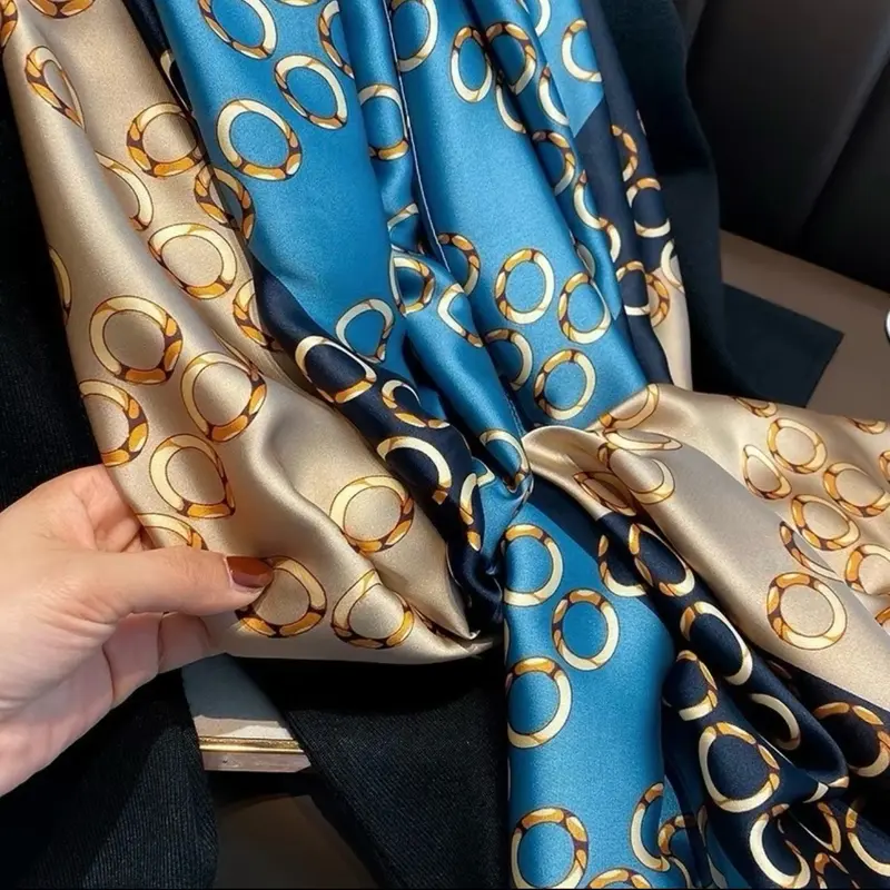 Khăn Choàng Satin Lụa Mỏng Nhẹ | Khăn Quàng Cổ Thời Trang Nữ | Khoác Váy, Áo Dài, Dạo Phố 1