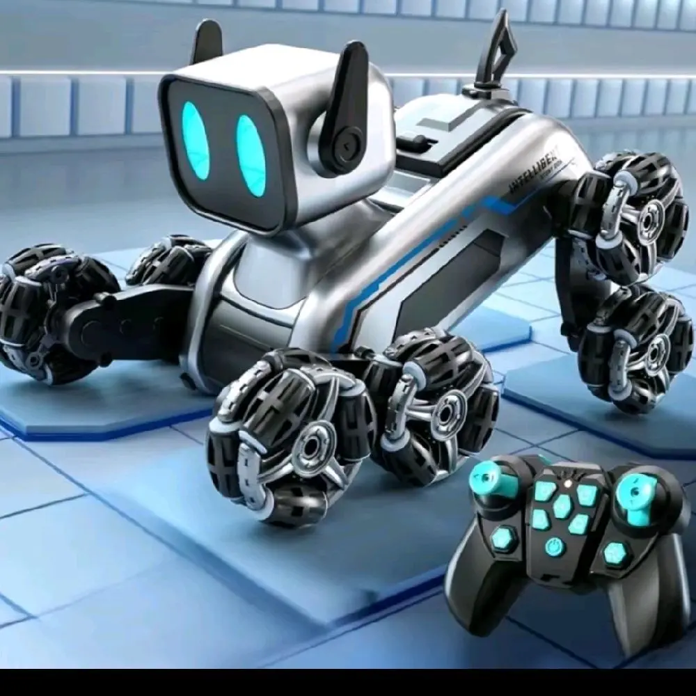 Chó robot điều khiển 8 bánh,nhạc,phun sương