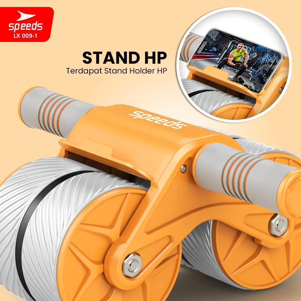 SPEEDS Ab Plank Wheel Roller 2in1  Penyagga HP 009-1/ORANGE/