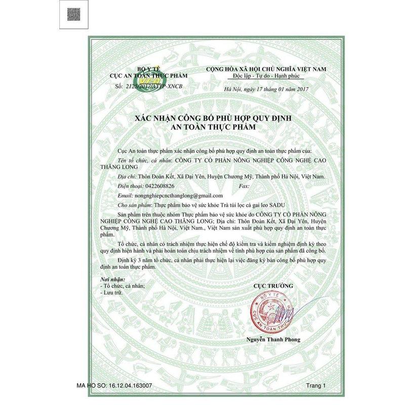 Product Introduction of Cà Gai Leo SADU 1KG (200 túi lọc) Hỗ Trợ Thanh Nhiệt Giải Độc Mát Gan - Nước  Tea Chè càgaileo Không Chua giảm mụn Trà 18