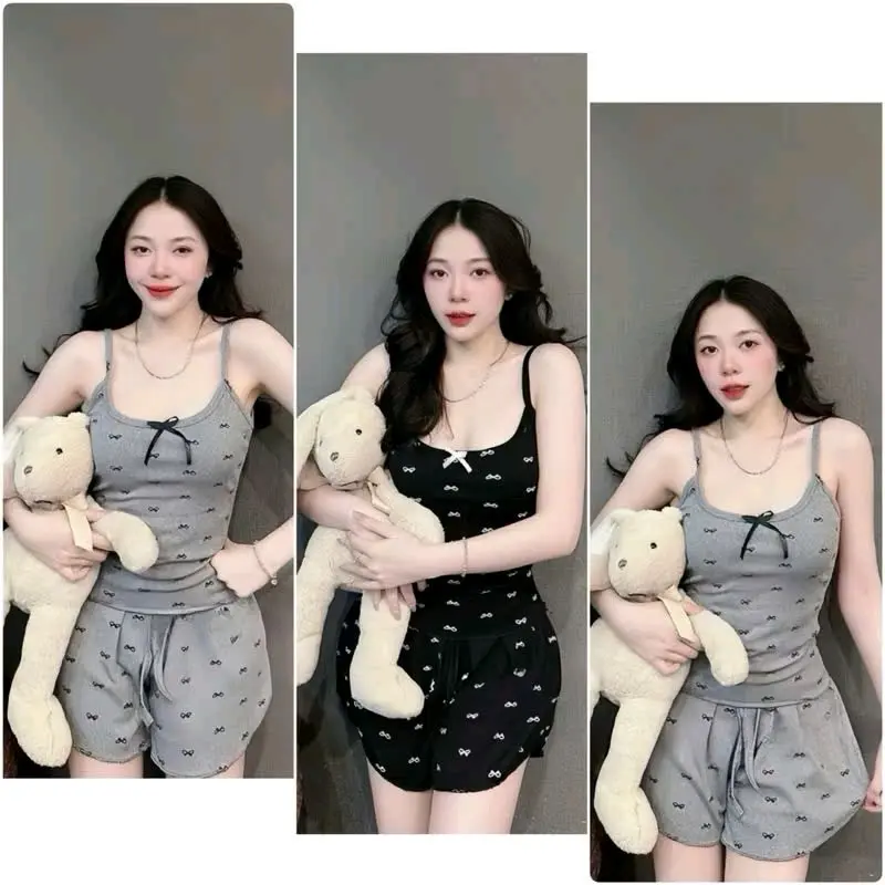Đồ bộ mặc nhà chất thun gân mịn mát dễ thương Women form dưới 58kg