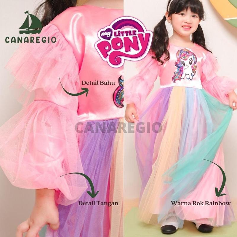 MY LITTLE PONY / BAJU ANAK PEREMPUAN UNICORN /DRESS MY LITTLE PONY /BAJU ANAK UNICORN /BAJU LITTLE PONY / BAJU MUSLIM KUDA PONI /GAUN PESTA KUDA PONY / GAUN ANAK PEREMPUAN Fashion 5