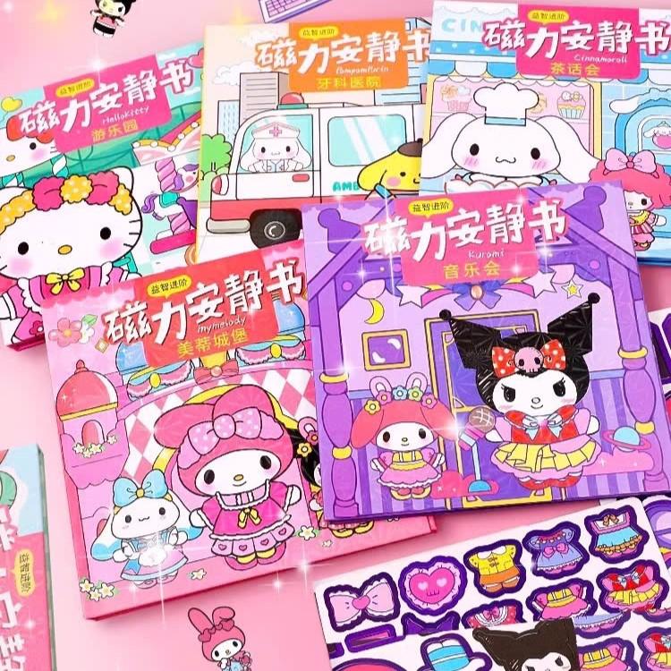 [Loại To] Đồ Chơi Tranh Dán Nam Châm Kuromi, Melody, Capybara, Tranh Dán Từ Tính Ghép Hình Nhiều Nhân Vật Hoạt Hình Dễ Thương Sticker 3D