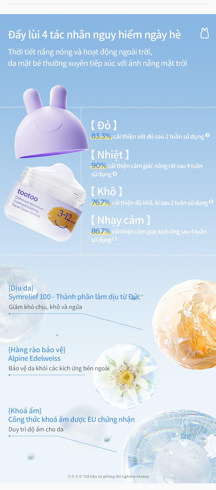 Product Introduction of Combo Kid cooling kem chống nắng & kem dưỡng dịu da, An toàn cho da nhạy cảm SFP 50 mz 2