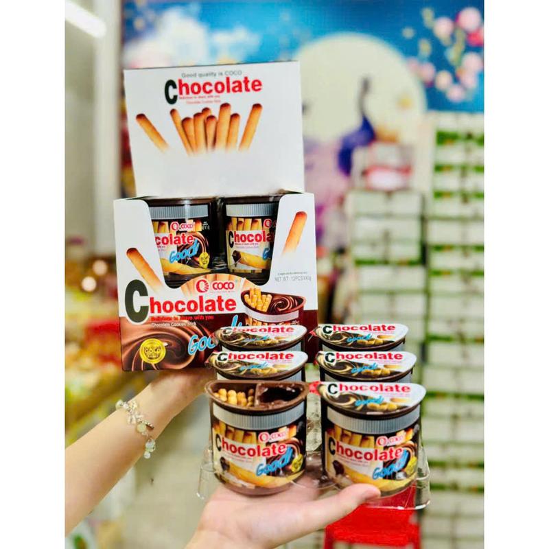   Hộp 12 cốc  Que ORIGO Sốt Kem 2 Vị Socola Sữa  Orio Phô Mai - Bánh Ăn Vặt Snack - Bánh Quy - Thức Ăn - Food sôcôla 