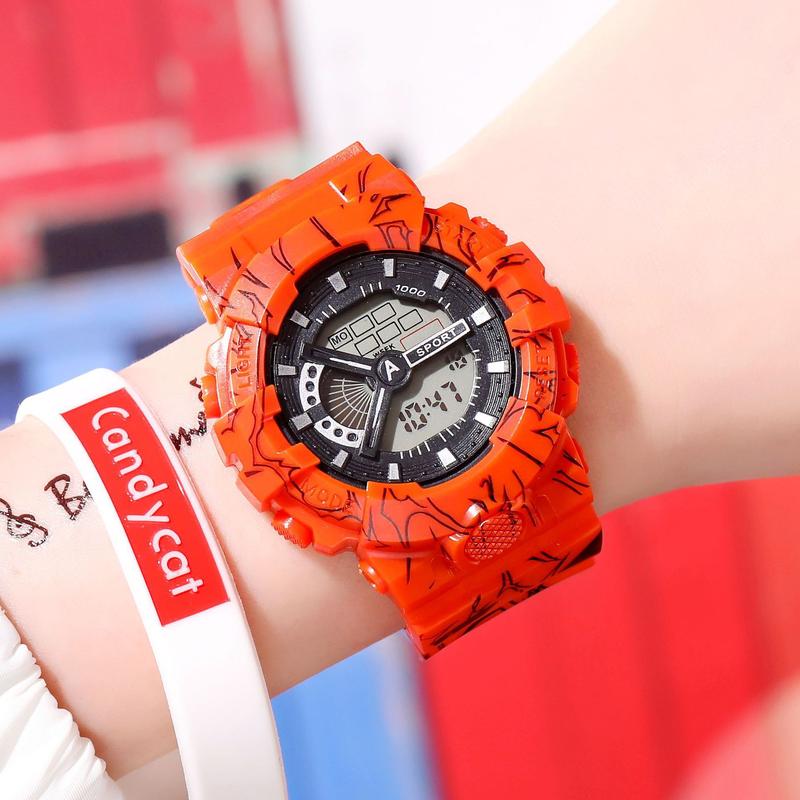 Product Introduction of One piece electronic watch for men and women, luminous sports alarm clock, waterproof, multifunctional, single display, trend 2