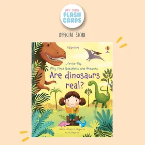 Are Dinosaurs Real? Usborne Lift-the-Flap Very First Q and A ted English Children Book buku  Edukasi Inggris Anak