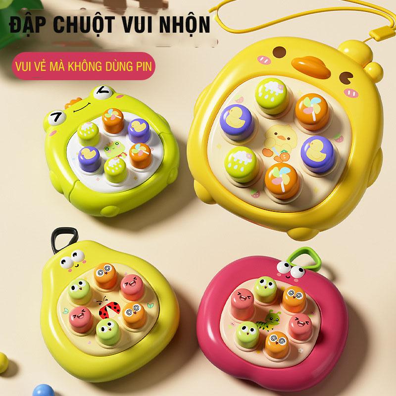 Đồ Chơi Đập chuột mini HÌNH ĐỘNG VẬT, TRÁI CÂY dễ thương cho bé, đập chuột cầm tay giúp bé tập cầm nắm, giảm stress