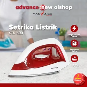 ADVANCE Setrika STK-500 Setrika Listrik Gosokan Baju Anti Lengket 350 Watt [Garansi 1 Tahun]