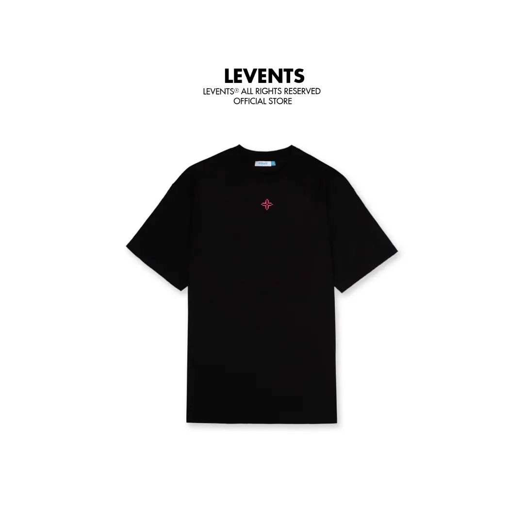 Áo thun Levents XL Logo Lấp lánh/ Black Tee 100% Cotton Unisex T-shirt Oversized