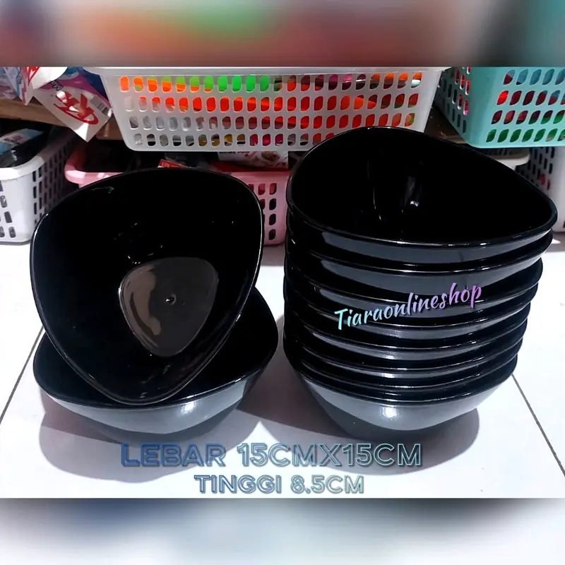 Mangkok melamin dinnerware foodgrade SNI lebar 15x15cm/mangkuk persegi tahan panas 0