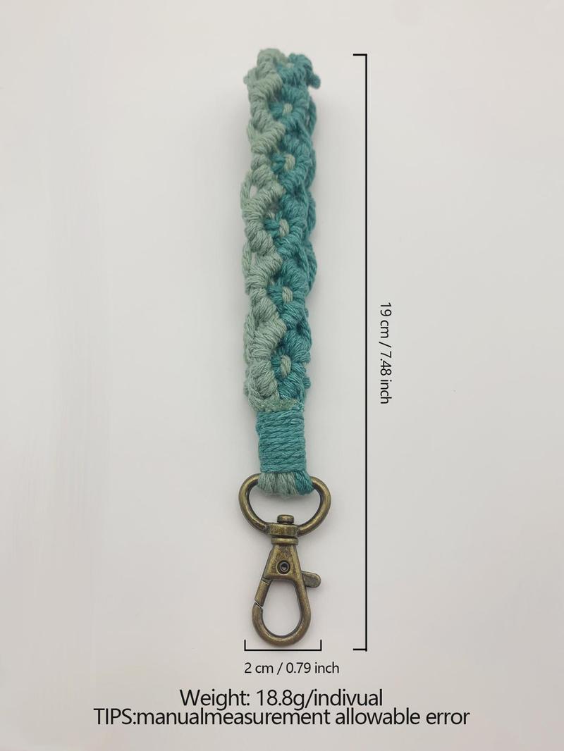 Product Introduction of Cute Flower Design Handmade Braided Keychain for Women & Men, Fashion Accessories for Daily Use, Trendy All-match & Exquisite Keychain for Birthday Gift 1