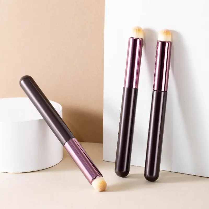 New Round Head Lip Brush for Girls, Lip Blending Concealer Brush, Makeup Brush for Beginners, Portable Lipstick Brush, Beauty Tool