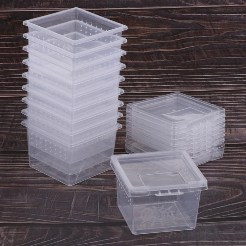 Product Introduction of PET HOTLE 1PC Practical Transparent Reptile Accessories Plastic Household Lizard Living Box Hatching Tank Insect Feeding Box Reptile Habitat 12