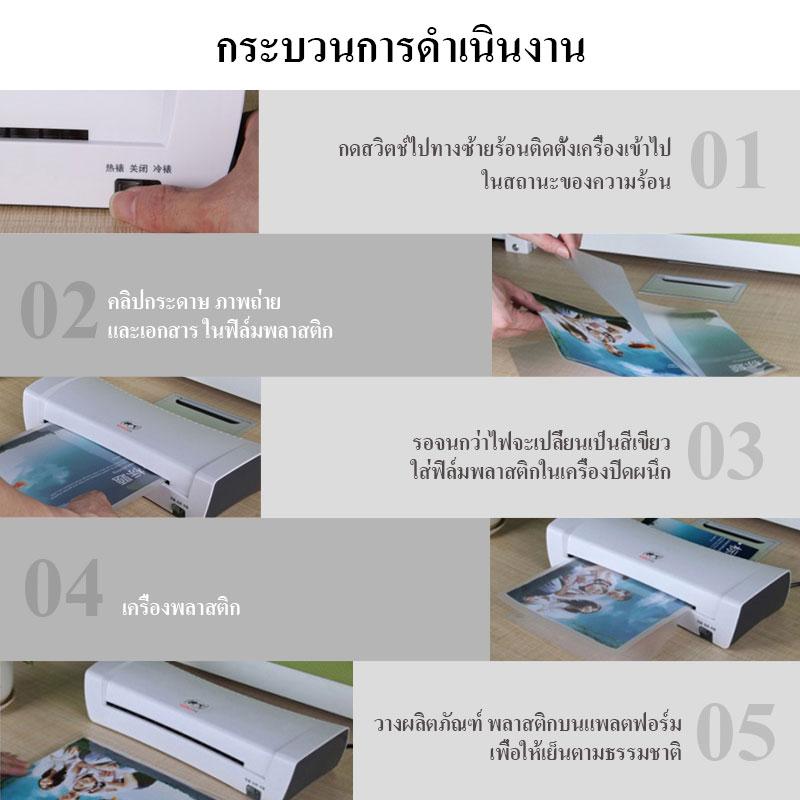 Product Introduction of เครื่องเคลือบA4 รุ่นSL200 เครื่องเคลือบกระดาษSL299 LaminatorA4 เครื่องเคลือบเอกสาร เครื่องเคลือบร้อนและเย็น ABSป้องกันกระดาษติด 4