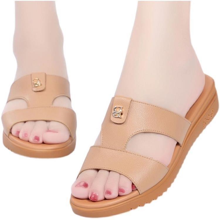 Product Introduction of Dép Bệ Giày Đế Xuồng, Da Thật Mềm, Đế Mềm, Thích Hợp Cho Mẹ Trung Niên 6