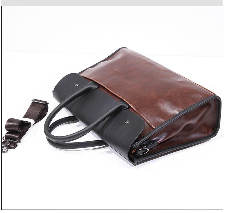 Product Introduction of Fashion Trendy Men's Shoulder Bag Trendy Men's Briefcase Briefcase Ol Men's Handbag New Crossbody Bag 12