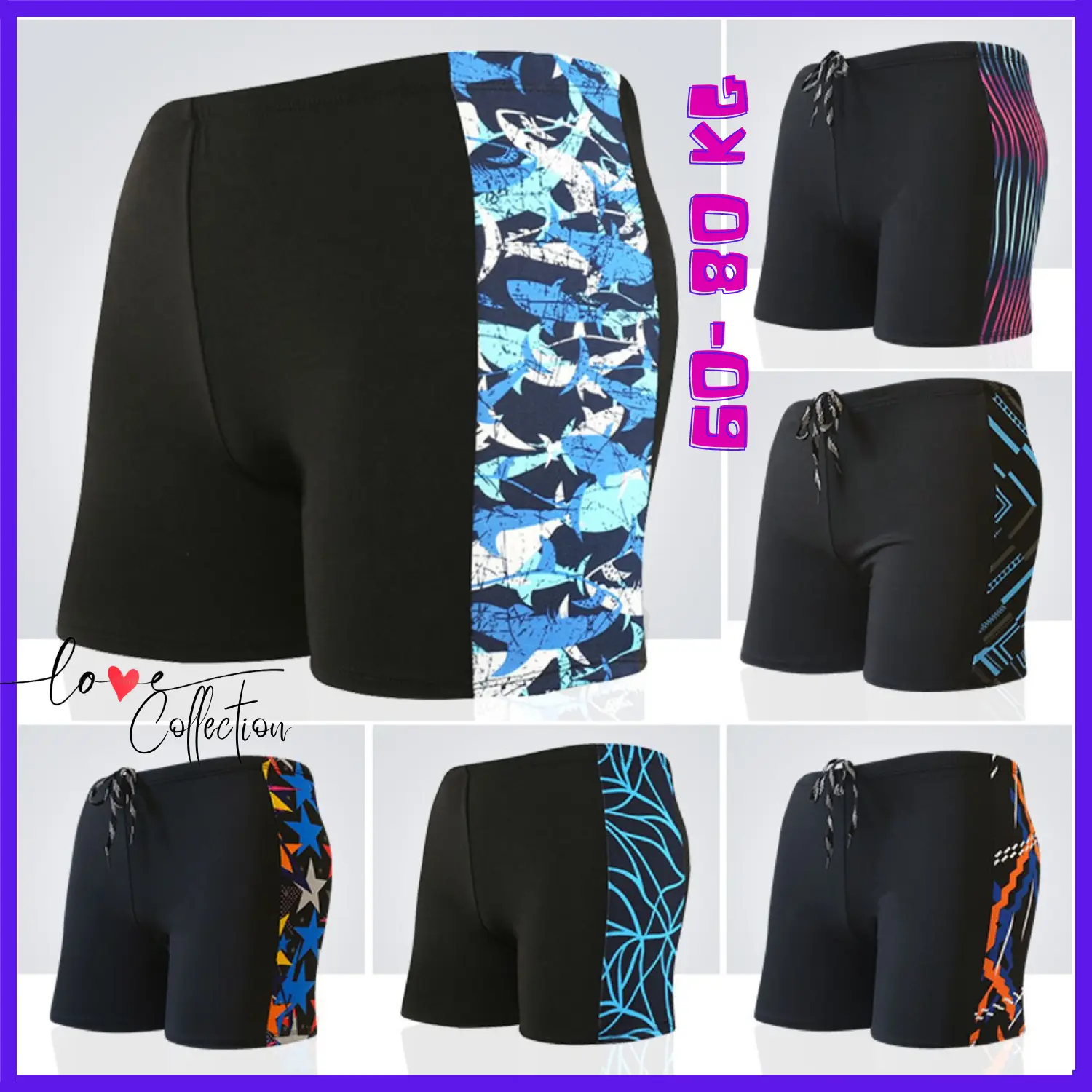 Celana Renang Pria Dewasa Motif Samping Sampai 80 Kg Cepat Kering Boxer Keren Swimming trunks Berkualitas LC527