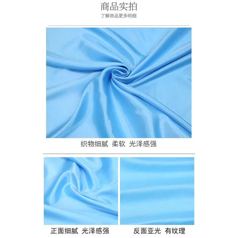 Vải Satin Lụa Nhân Tạo, Màu Trơn Quần Áo Hán Phục Trung Quốc, Váy Sườn Xám, Vải Quần Áo Lót Lụa Satin Women Bàn Tay 5