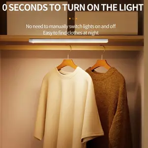 Lampu Sensor gerak tipe lampu malam nirkabel lampu isi ulang lampu lemari pakaian tangga lampu belakang untuk dapur