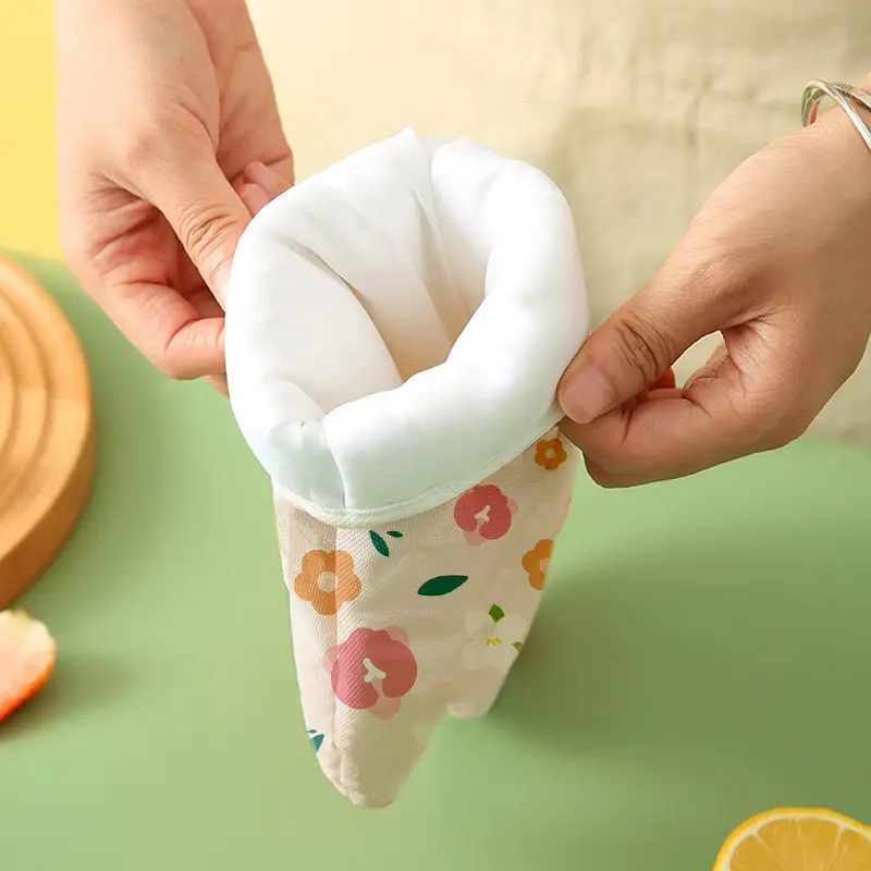 Sooka Sarung Tangan Anti Panas - Sarung Tangan Anti Panas dengan Pola Bunga, Tahan Panas untuk Oven dan Penggunaan Dapur Lainnya, Tahan Suhu Tinggi, Anti Selip HL-ABA888 6