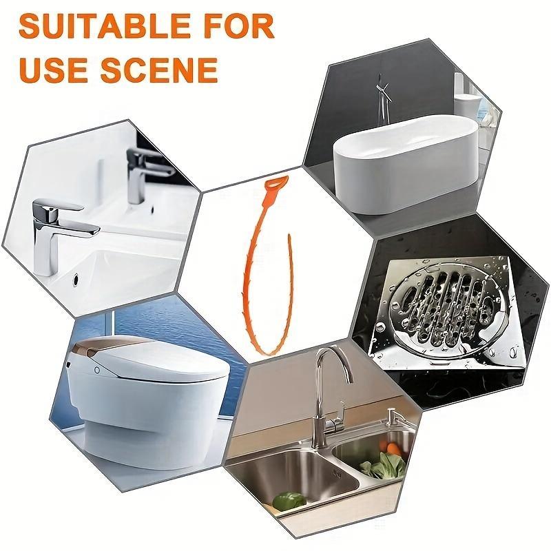 Portable Drain Cleaner Tool (1 Piece), Drain Hair Clog Remover, Drain Hair Remover for Shower Kitchen Sink Bathtub Bathroom 4
