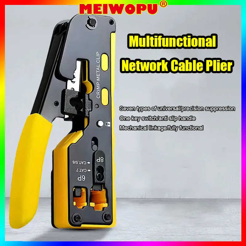 Cat7 Through-Hole 7 Type Network Cable Plier Crystal Head Crimping ...