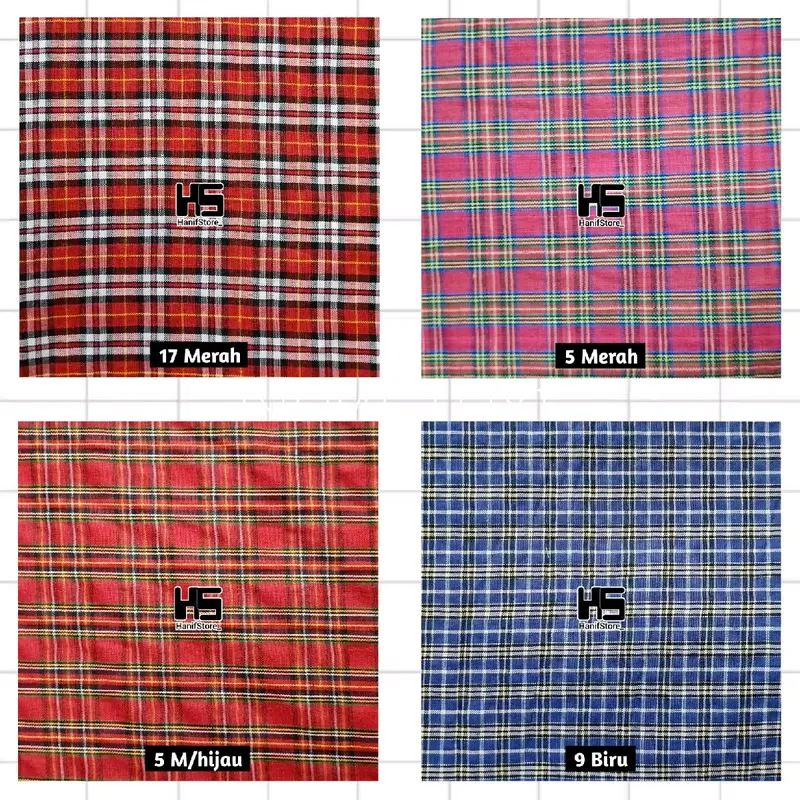 Kain katun yardyed seragam sekolah motif kotak #2 2