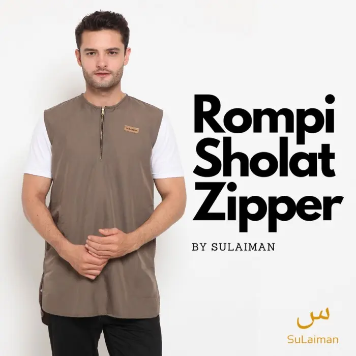 Rompi Shalat Sholat Pria Rosal By Sulaiman Motif Polos