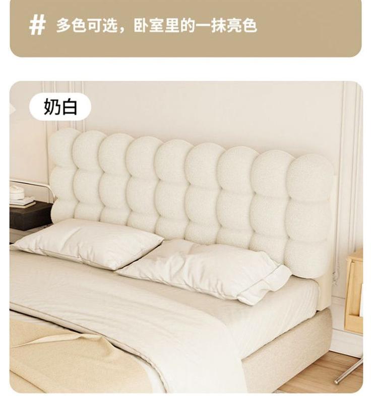 Product Introduction of Cream Bedside Cushion Tatami Bed Pillow Universal Bedside Soft Cushion Thickened Waist Support Anti-Collision Bedside Cover 14