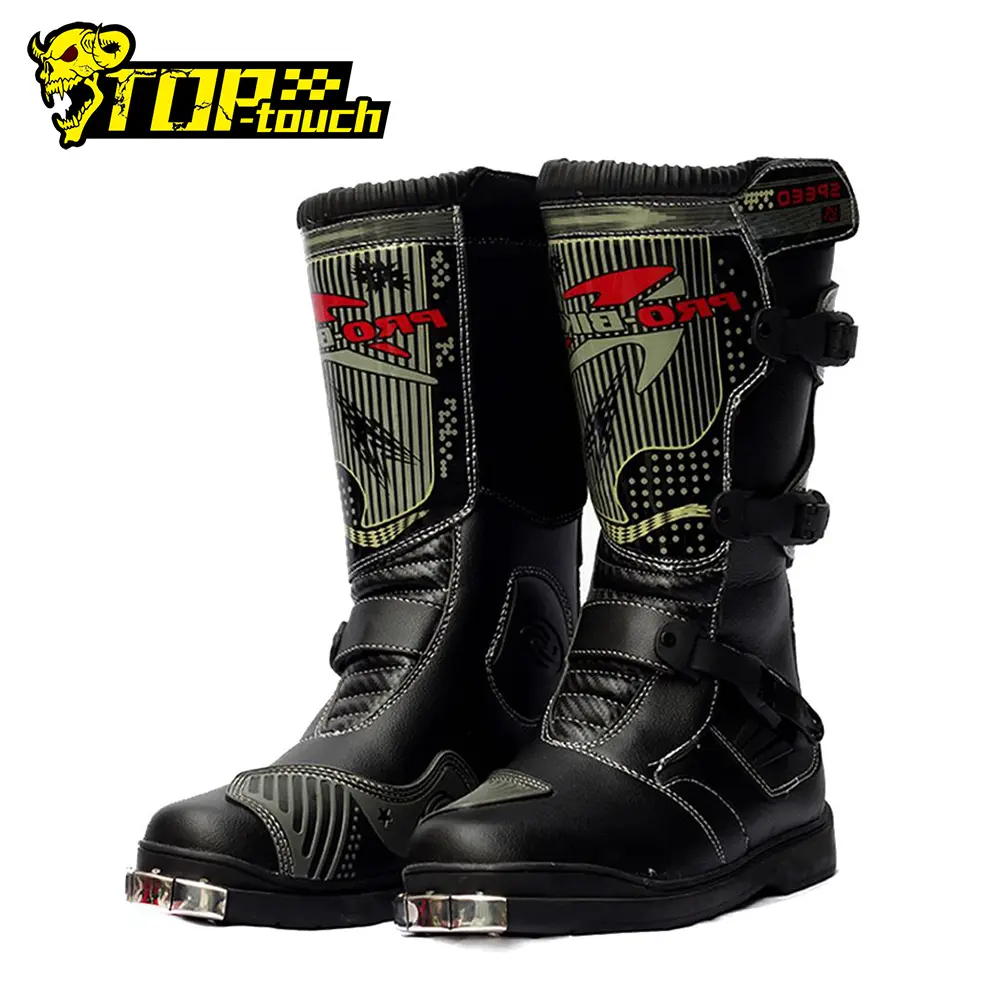 PRO-BIKER Motorcycle Boots Men Waterproof PU Botas Moto Boots Motocross Motorcycle Shoes Protection Motorcycle Long Thigh Boots Footwear Closed