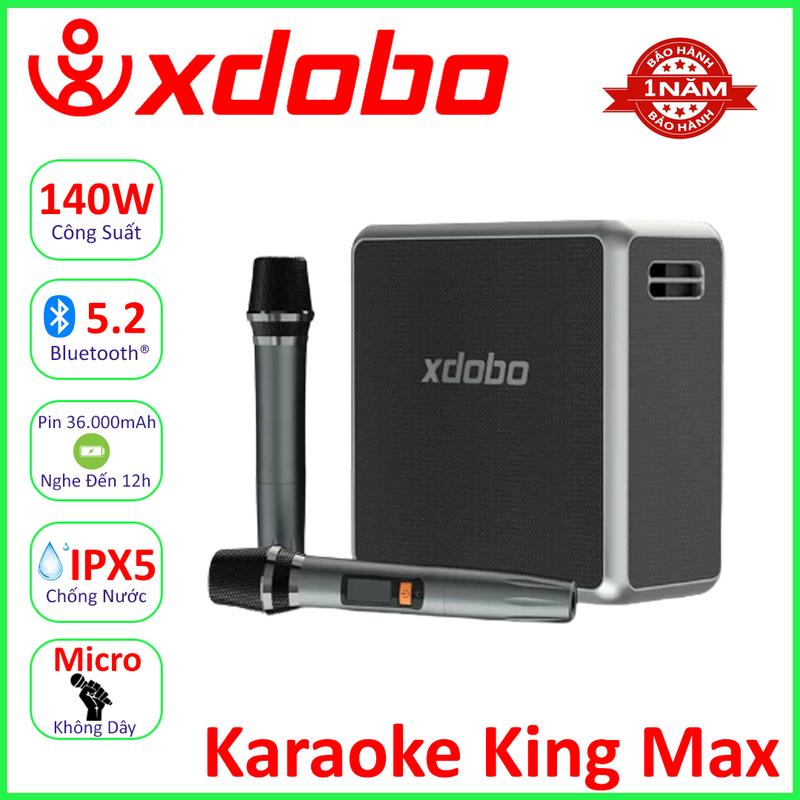  Loa Karaoke Bluetooth 5.2 Xdobo King Max Công Suất 140W Chống Nước IPX6 Hỗ Trợ Hát Karaoke Thẻ TF USB Jack AUX Củ Loa Nghe Nhạc Kem king  max loa  xdobo 140w loa _ di động 