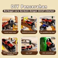 Gambar ISABELLA Trek Balap Konstruksi Untuk Mainan Anak Kereta Rel Rakitan DIY listrik Kereta Mainan Anak - 62pcs(2929-27) dari Isabella Official Store Kab. Jepara 3 Tokopedia