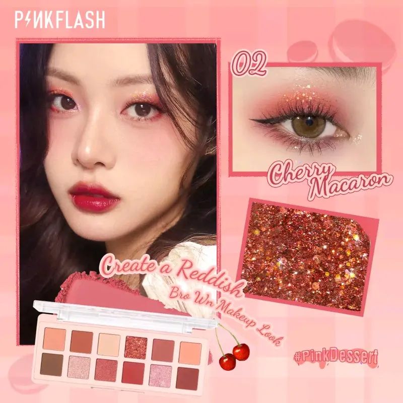 pinkflash eyeshadow isi 12 pink flash eye shadow palet 5