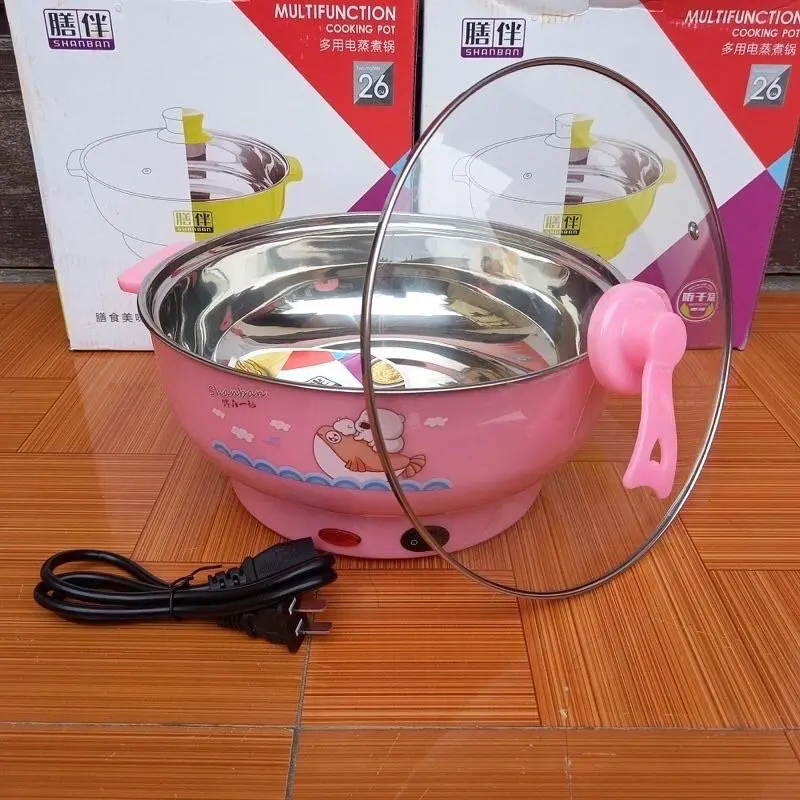 [Siêu Sale] Nồi Lẩu Điện Đa Năng 28cm inox Công Xuất Mạnh Nhanh Nóng, Chiên, Xào, nấu canh,súp.. 3