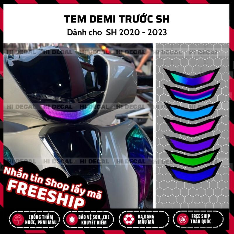[1 Chiếc] Tem decal dán demi trước Sh 2020 - 2023 |  Tem Decal Dán Đèn SH, Dán Đèn Pha, Đèn Demi, Đèn Xi Nhan