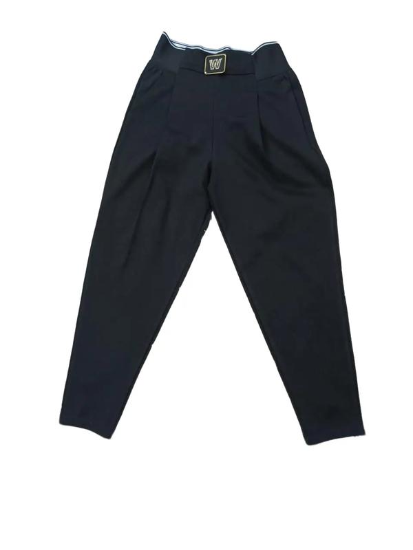 Quần baggy nữ cạp cao chất U Mỳ cực hot -W96 c chất liệu Umy Hàn Cao cấp loại 1 Đen Umi Women Pants Cotton Khuy Cotton Khuy