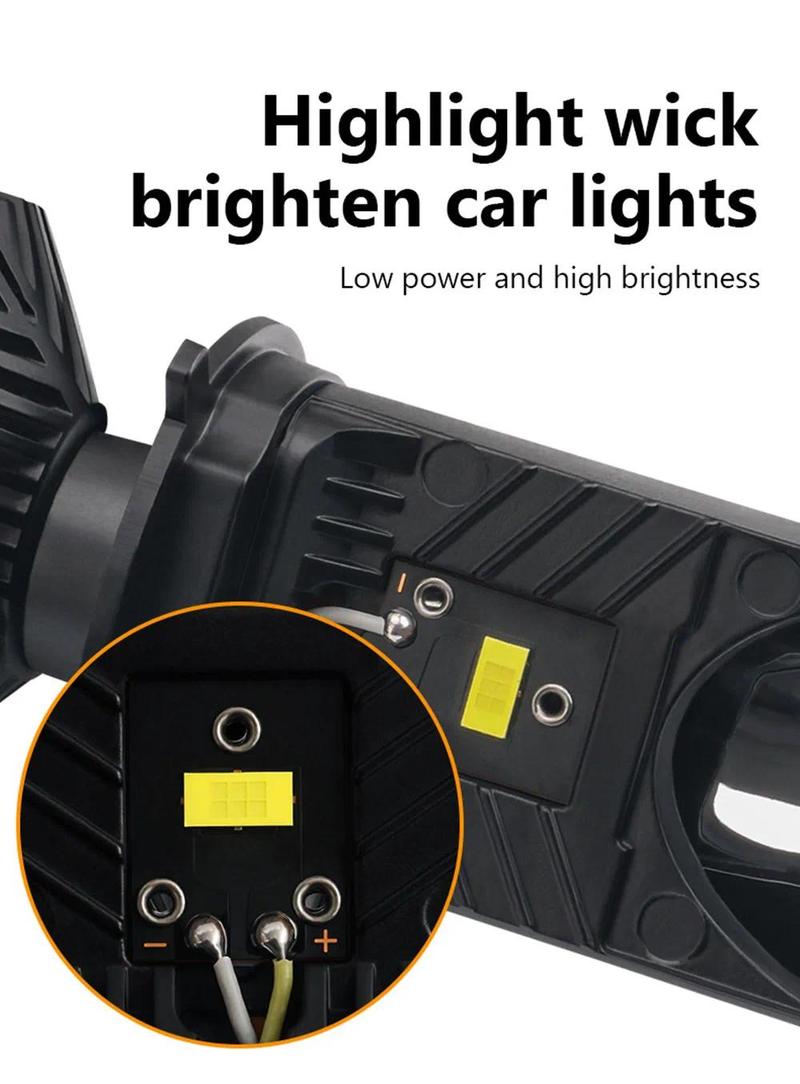 Product Introduction of Y6 Turbo Fan H4 LED Headlights Car H4 Mini Projector Lens 6000K Super Bright 20000LM Hi Lo Beam Bulb LED Lights Car Light Lamp 6